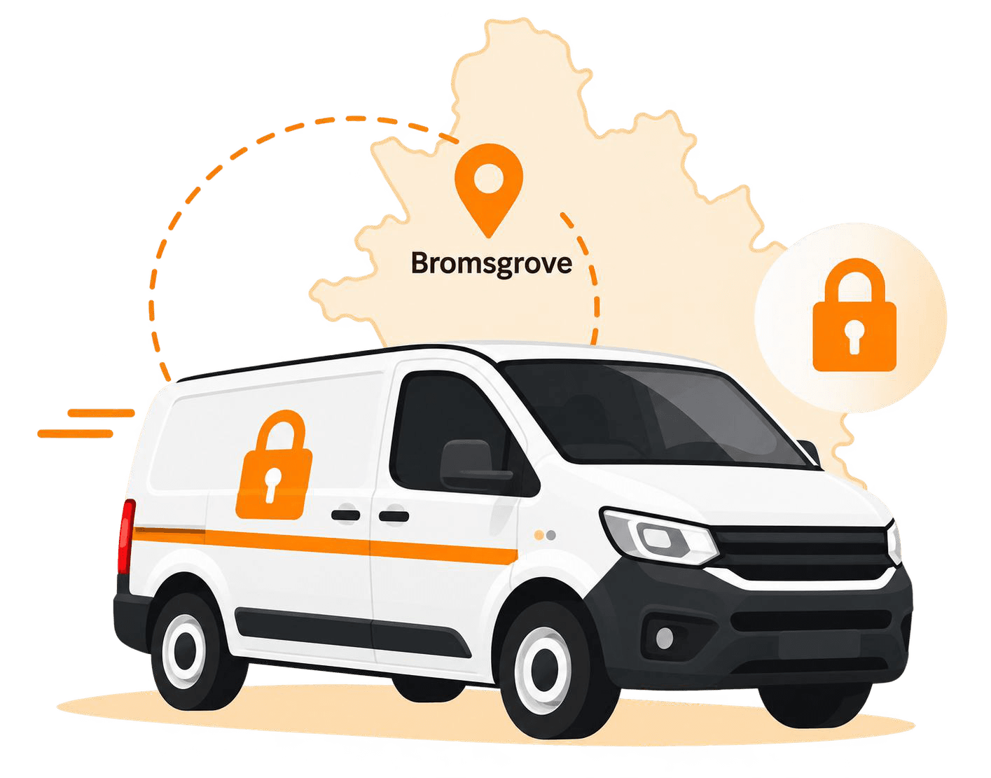 Bromsgrove locksmith van and service area